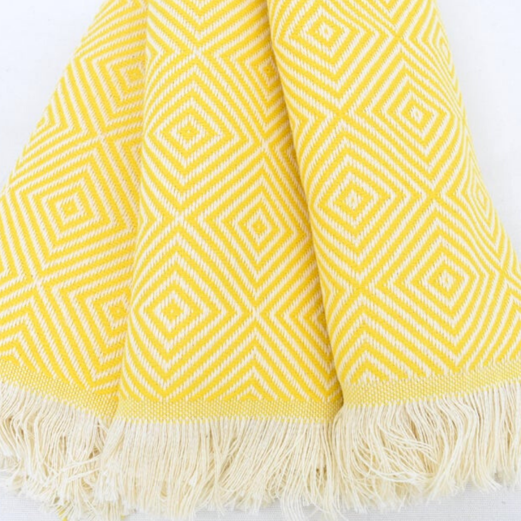 PASHA Turkish Kitchen Towels in yellow colour