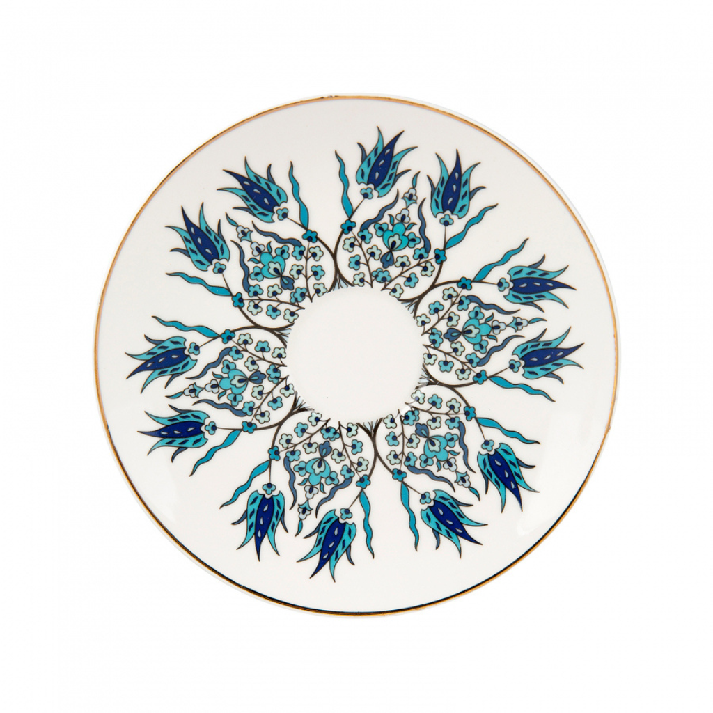 IZNIK Turkish Coffee Cup saucer top view