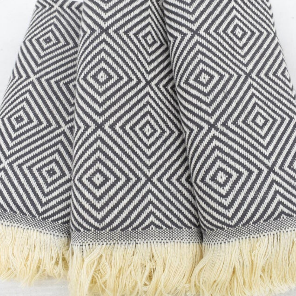 PASHA Turkish Kitchen Towels in grey colour
