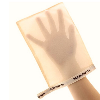 SILK KESE Turkish Bath Natural Mitt over hand