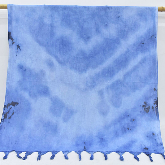 Blue TIE DYE Turkish Towel hanging