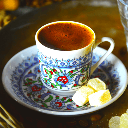 Traditional Turkish coffee with mastic flavour