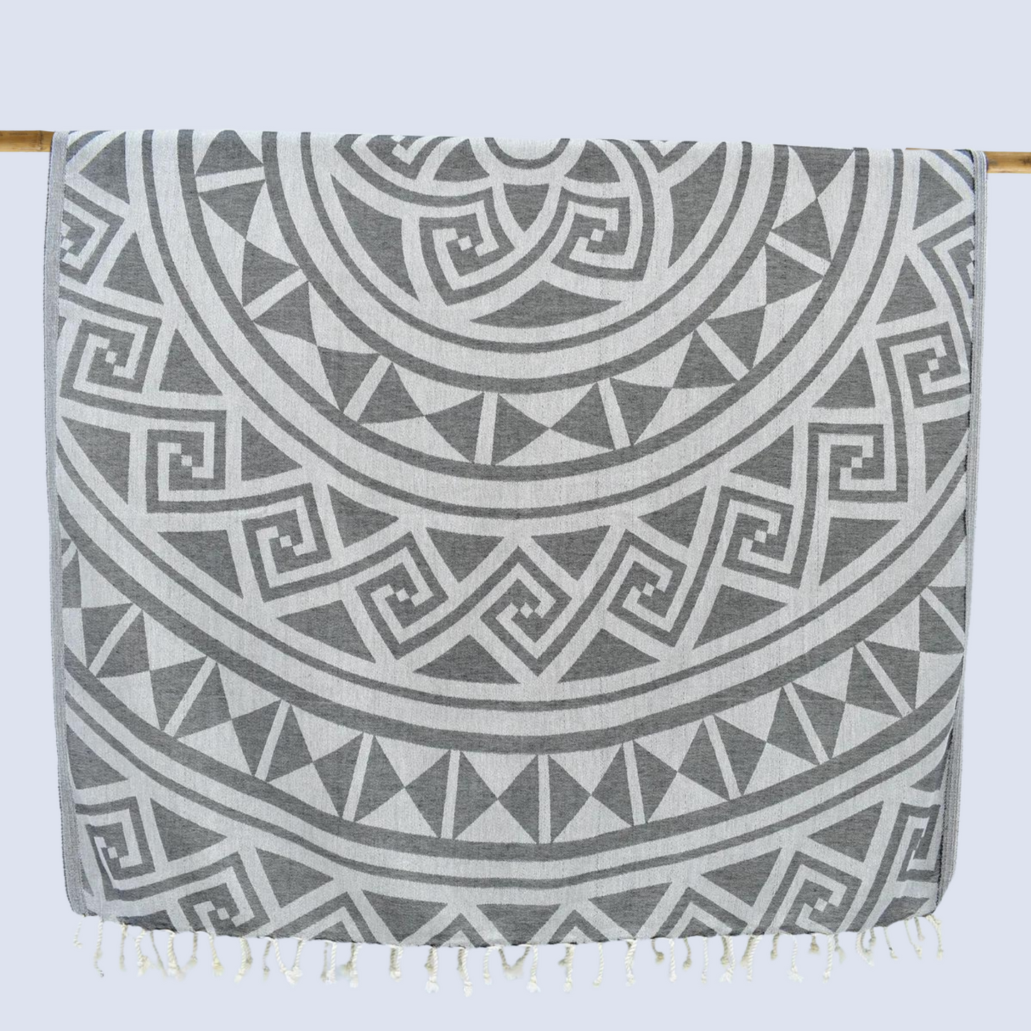 Dark and light grey patterned URBAN Turkish Towel